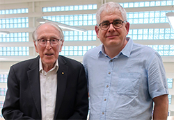 Photo: Prof Graeme Clark & Robert Mandara